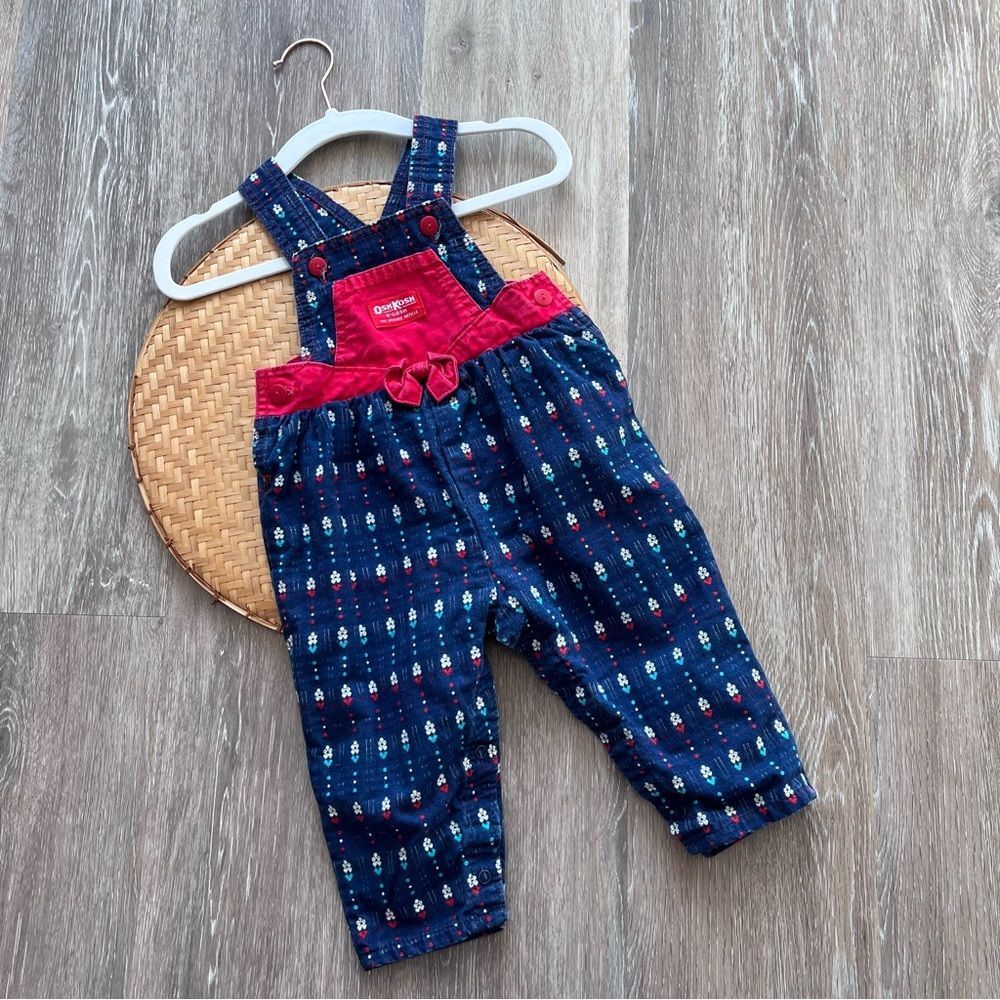 Vintage 1990’s oshkosh bgosh vestbak flower print‎ overalls